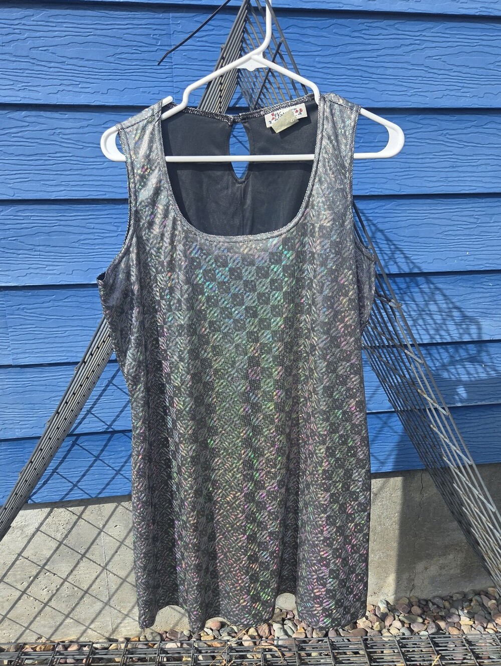 Vintage Iridescent Disco Mini Dresd